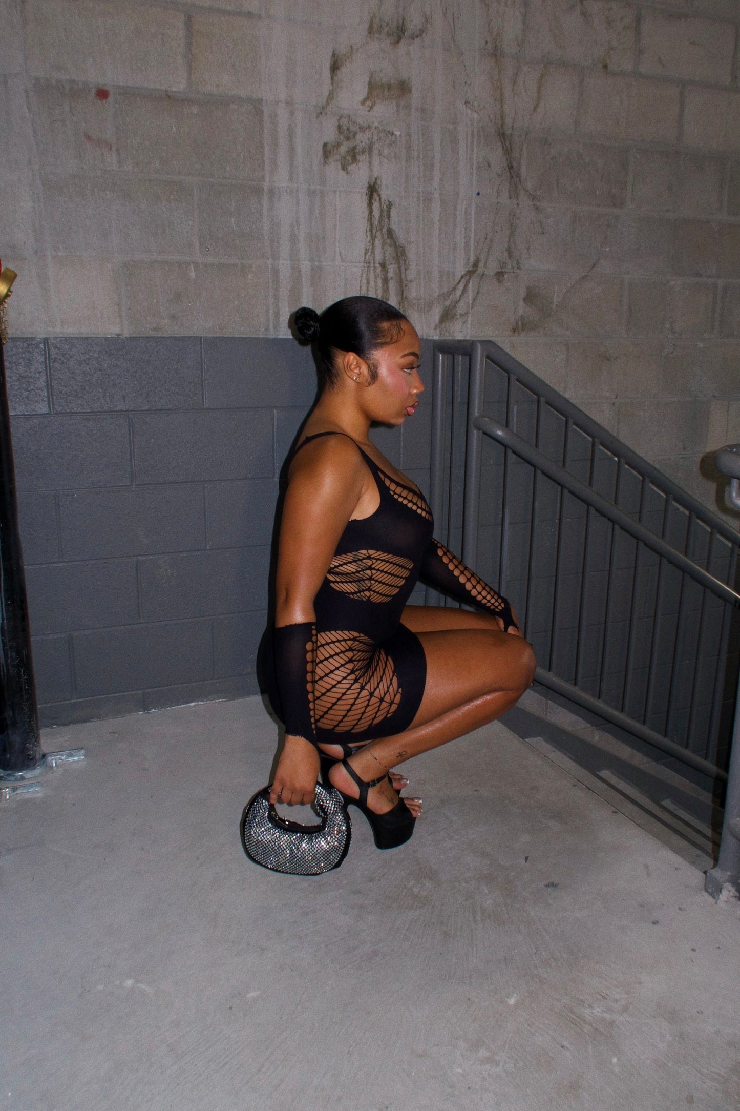 Hollow Out Mini Dress